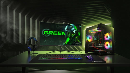 Phoenix Z569CR Gaming PC-Pakke med skjerm, tastatur, mus og headset